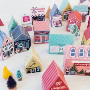 ($40) Merry and Bright Village Advent Calendar DIY Crafty Project